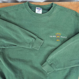 Vintage Union "The Wee People" Green Sweatshirt XL